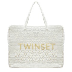 Плетеная сумка тоут, белая TWINSET