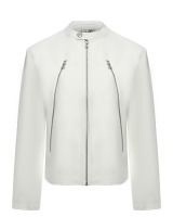 Куртка из эко-кожи, белая MM6 Maison Margiela