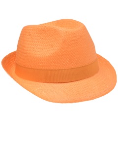 Оранжевая шляпа с лентой Catya