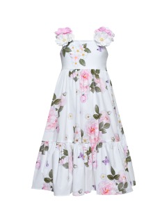 Платье с лямками из цветов Monnalisa