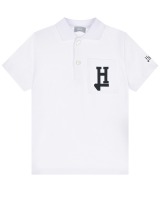 Белая футболка-поло с лого Herno
