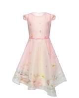 Платье из органзы с цветочным принтом, светло-розовое Eirene