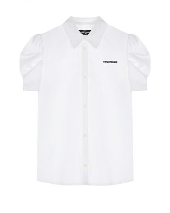 Белая рубашка с рукавами-фонариками Dsquared2