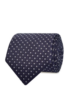 Шелковый галстук с вышитым жаккардовым паттерном