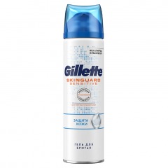GILLETTE Гель для бритья для чувствительной кожи с экстрактом Алоэ Защита Кожи SKINGUARD Sensitive